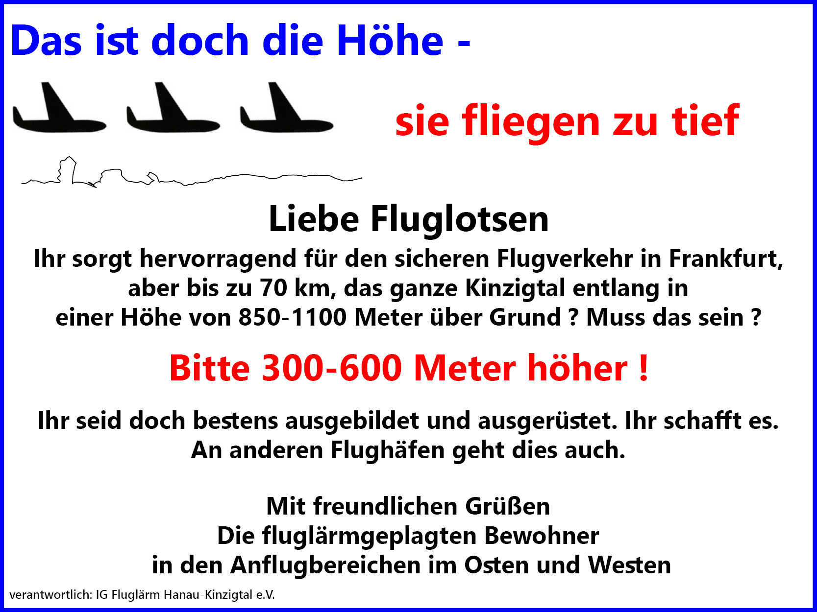 Zu Laut Im Kinzigtal Ig Fluglarm Hanau Kinzigtal E V